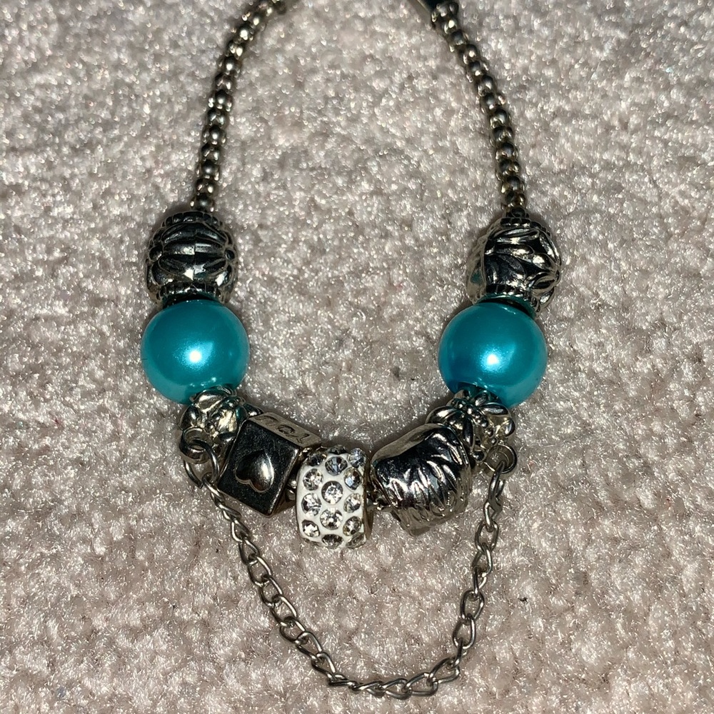 Blue and Silver Charm Bracelet